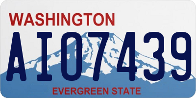 WA license plate AIO7439