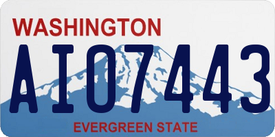 WA license plate AIO7443