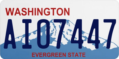 WA license plate AIO7447