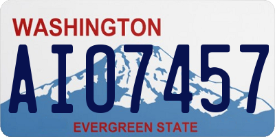 WA license plate AIO7457