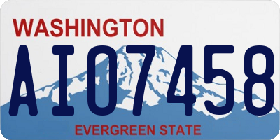 WA license plate AIO7458