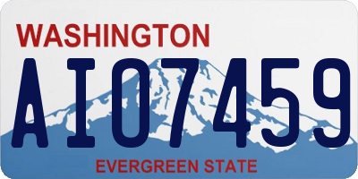 WA license plate AIO7459