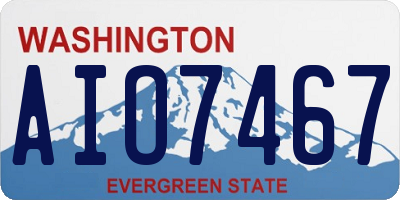 WA license plate AIO7467