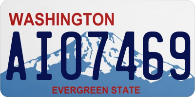 WA license plate AIO7469