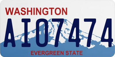 WA license plate AIO7474