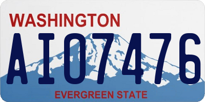 WA license plate AIO7476