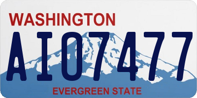 WA license plate AIO7477