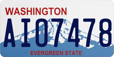 WA license plate AIO7478