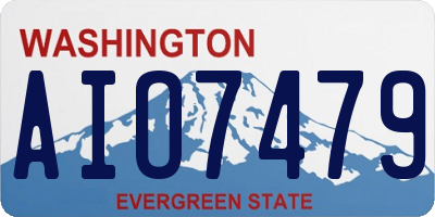 WA license plate AIO7479