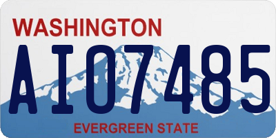 WA license plate AIO7485