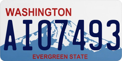 WA license plate AIO7493