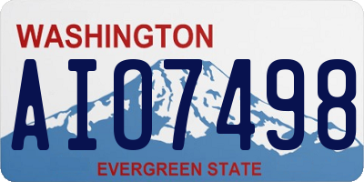 WA license plate AIO7498