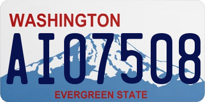 WA license plate AIO7508