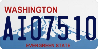 WA license plate AIO7510