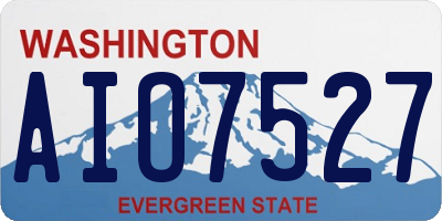 WA license plate AIO7527