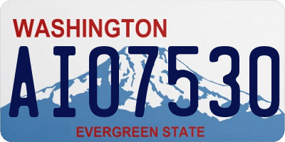 WA license plate AIO7530