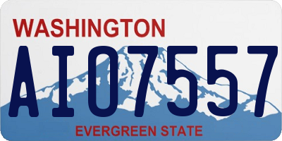 WA license plate AIO7557