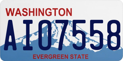 WA license plate AIO7558
