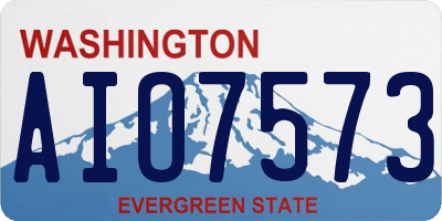 WA license plate AIO7573