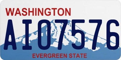 WA license plate AIO7576