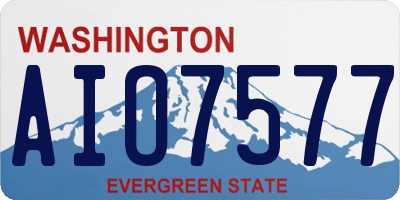 WA license plate AIO7577