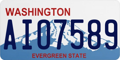 WA license plate AIO7589