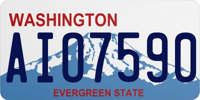 WA license plate AIO7590