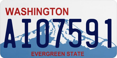 WA license plate AIO7591