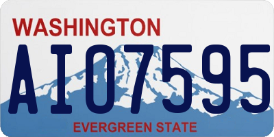 WA license plate AIO7595