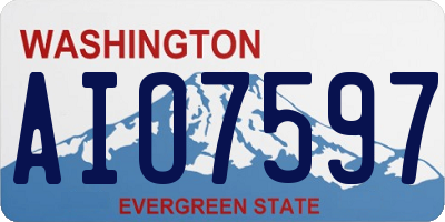 WA license plate AIO7597