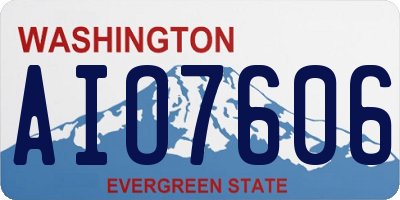WA license plate AIO7606