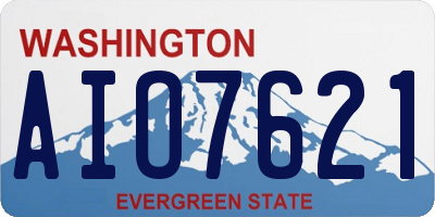 WA license plate AIO7621