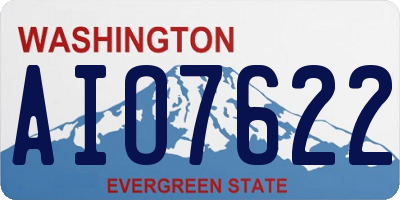 WA license plate AIO7622