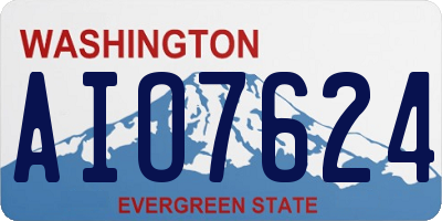 WA license plate AIO7624