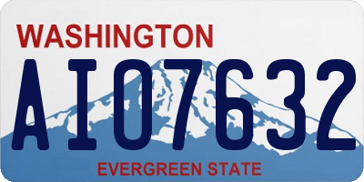WA license plate AIO7632