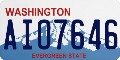 WA license plate AIO7646