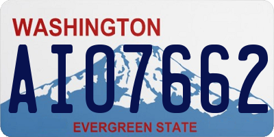 WA license plate AIO7662