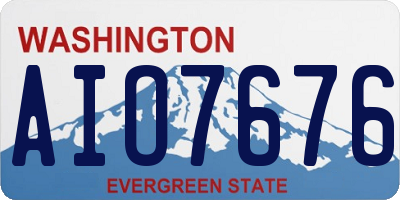 WA license plate AIO7676