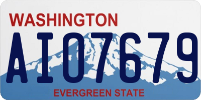 WA license plate AIO7679