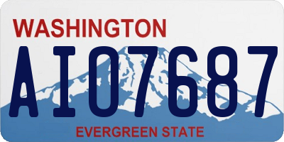 WA license plate AIO7687