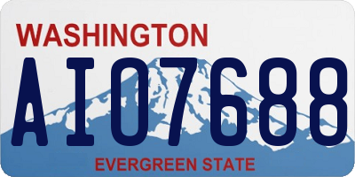 WA license plate AIO7688