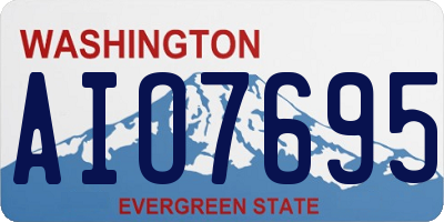 WA license plate AIO7695