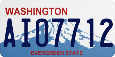 WA license plate AIO7712