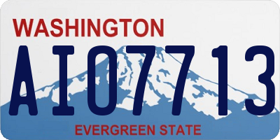 WA license plate AIO7713