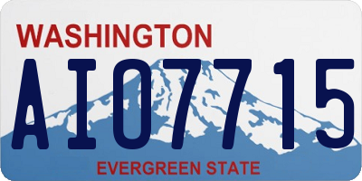 WA license plate AIO7715
