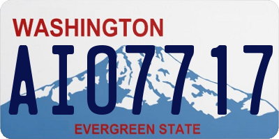 WA license plate AIO7717