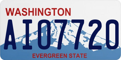 WA license plate AIO7720