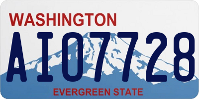 WA license plate AIO7728