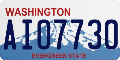 WA license plate AIO7730