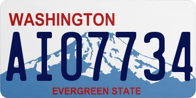 WA license plate AIO7734